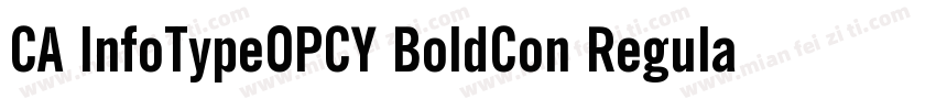 CA InfoTypeOPCY BoldCon Regular字体转换